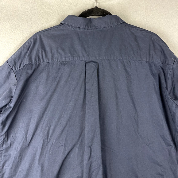 CO Essentials Poplin Dress Women Large Blue Button Front Minimalist Quiet Luxury - Picture 13 of 16